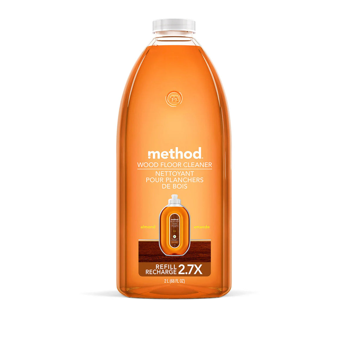 squirt + mop hardwood floor cleaner refill - almond, 68 fl oz