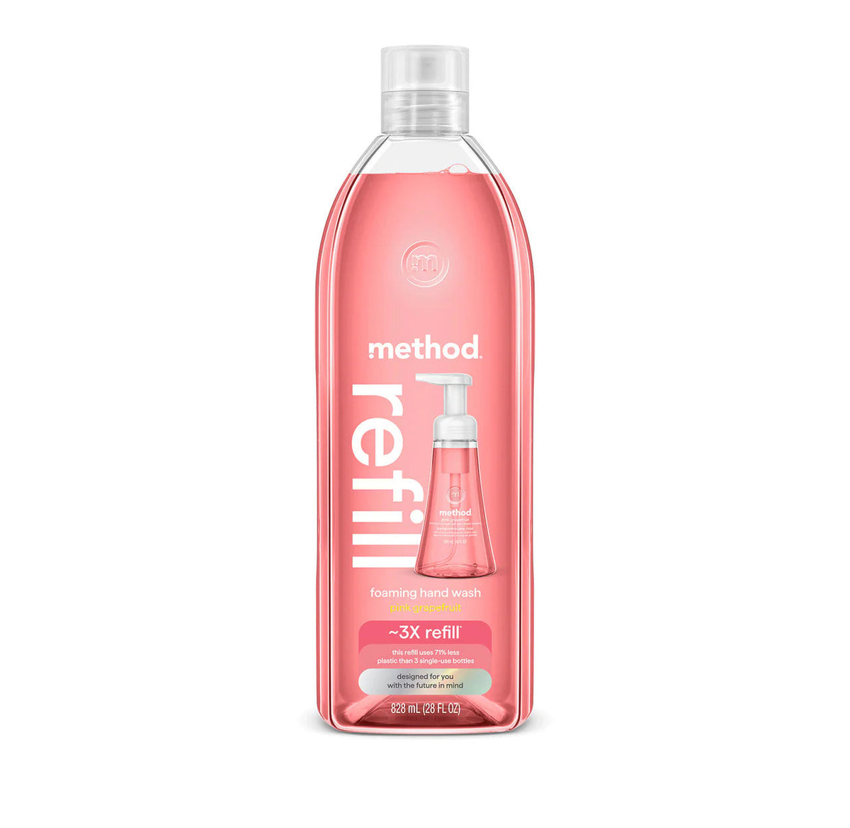 foaming hand wash refill - pink grapefruit, 28 fl oz 1