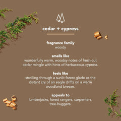 aluminum free deodorant - cedar + cypress, 2.65 oz